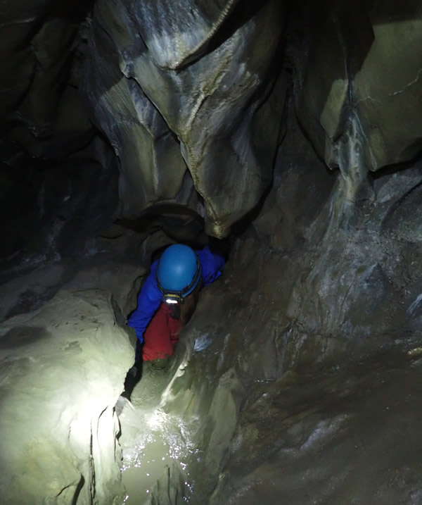 caving